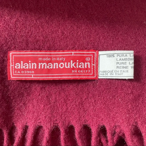 Alain Manoukian Wool Tasseled Poncho Wrap - Picture 6 of 6